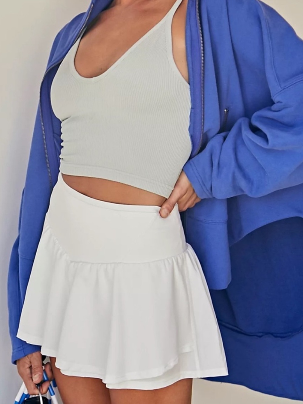 Free People Schooling You Skort White Women’s Size XL New Active Shorts Flowy